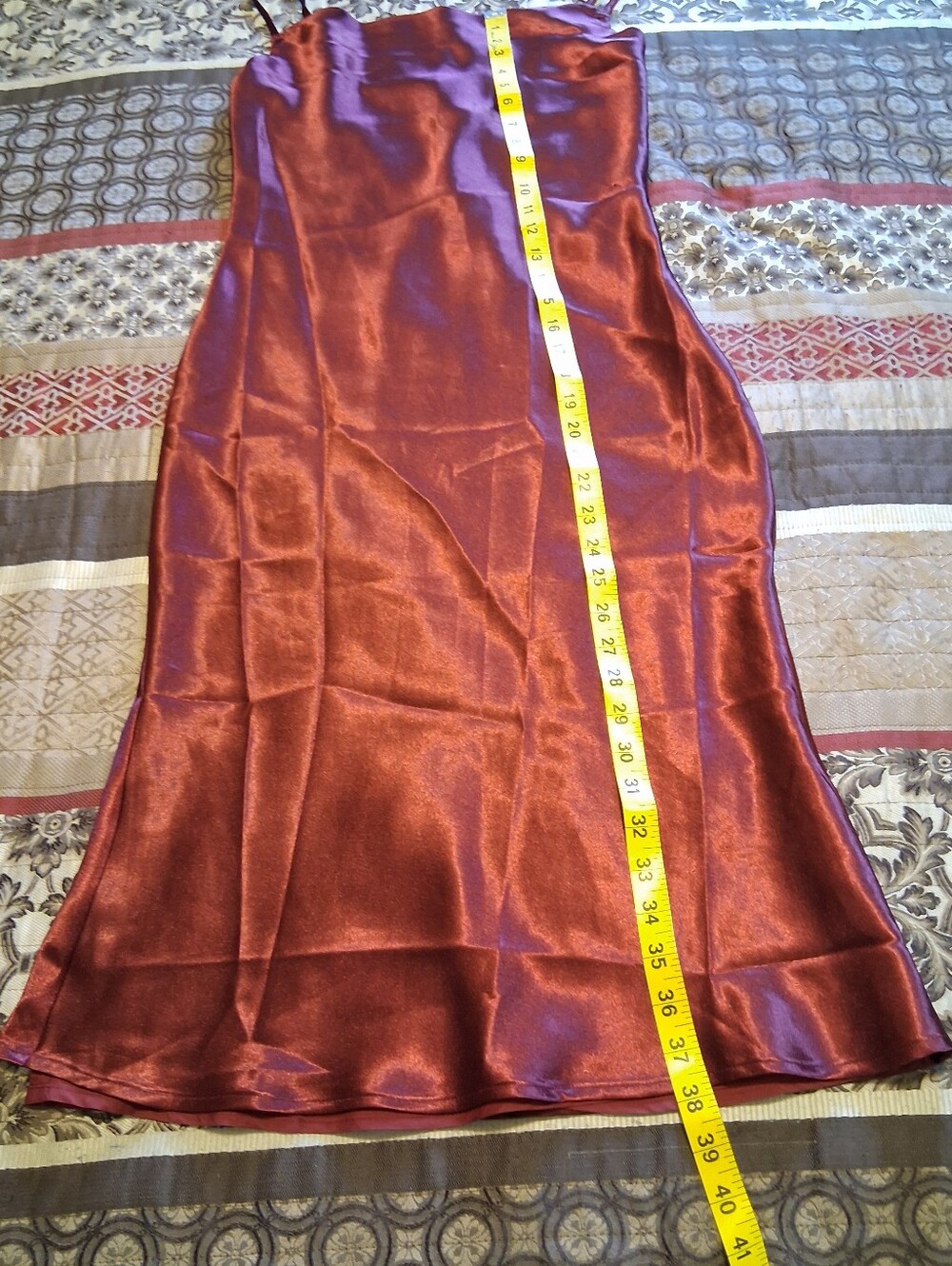 Birdy Grey Lisa Satin Slip Dress Cowlneck Cabernet XS Bridesmaid Elegant Whimsy - Picture 7 of 16
